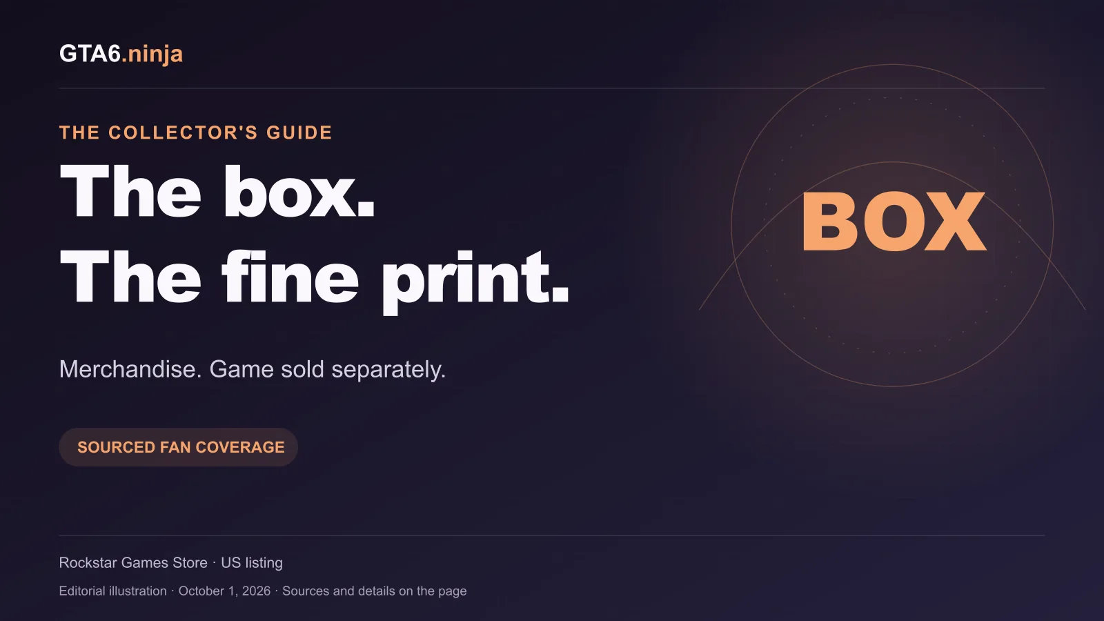 Original GTA6 Ninja editorial graphic for GTA 6 Collector's Box: Contents, Price and Buying Guide
